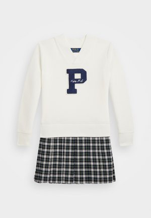 Polo Ralph Lauren LETTERMAN FLEECE SWEATSHIRT DRESS - Vestido informal - nevis
