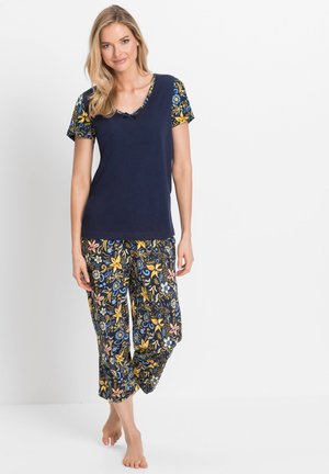 bonprix CAPRI MIT KURZEN ÄRMELN SET - Pyjama - blue