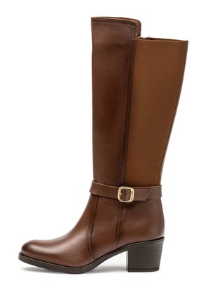 Yokono LILLE - Botas con plataforma - castaña