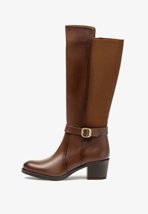 Yokono LILLE - Botas con plataforma - castaña