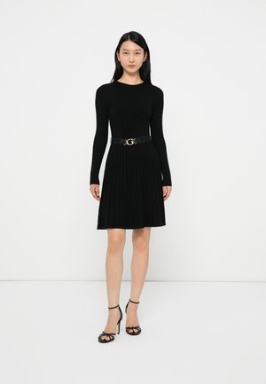BELTED HANA DRESS - Robe pull - jet black