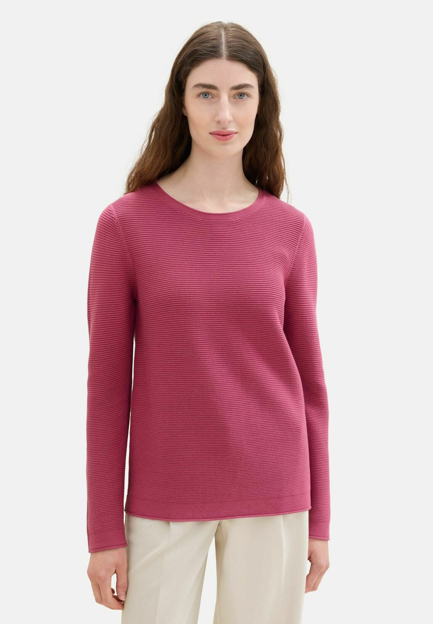 TOM TAILOR NEW OTTOMAN Jumper pink velvet/pink Zalando