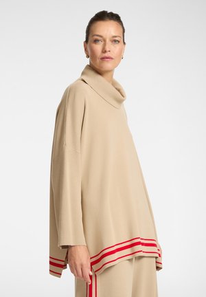 CON BORDO A RIGHE - Cape - beige