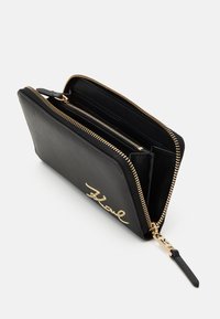 KARL LAGERFELD SIGNATURE CONTINENTAL ZIP - Portafoglio - black/gold-coloured