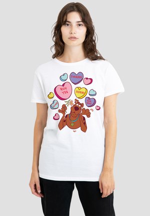 Cotton Soul, SCOOBY DOO! VALENTINE'S DAY HEART CANDY - T-Shirt print - white