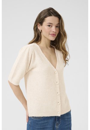 Kaffe MARINA - Strickjacke - sandshell cc