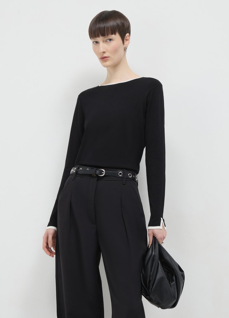 Calliope PROFILI A CONTRASTO - Felpa - ultrablack