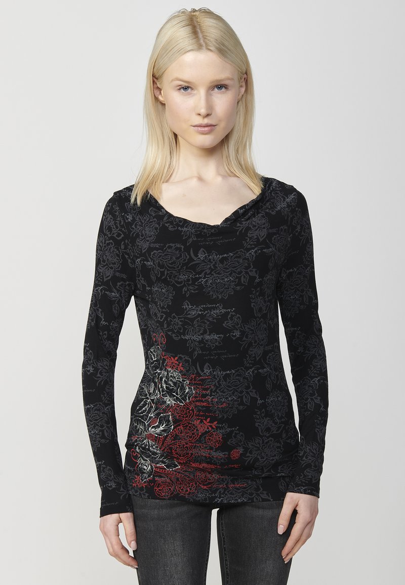 Koroshi Top s dlouhým rukávem - black
