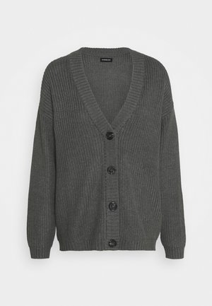 LONG CARDIGAN - Vest - mottled dark grey
