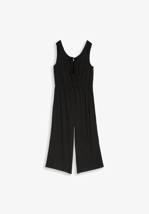 TOM TAILOR DENIM, Jumpsuit - black beige vertical stripe