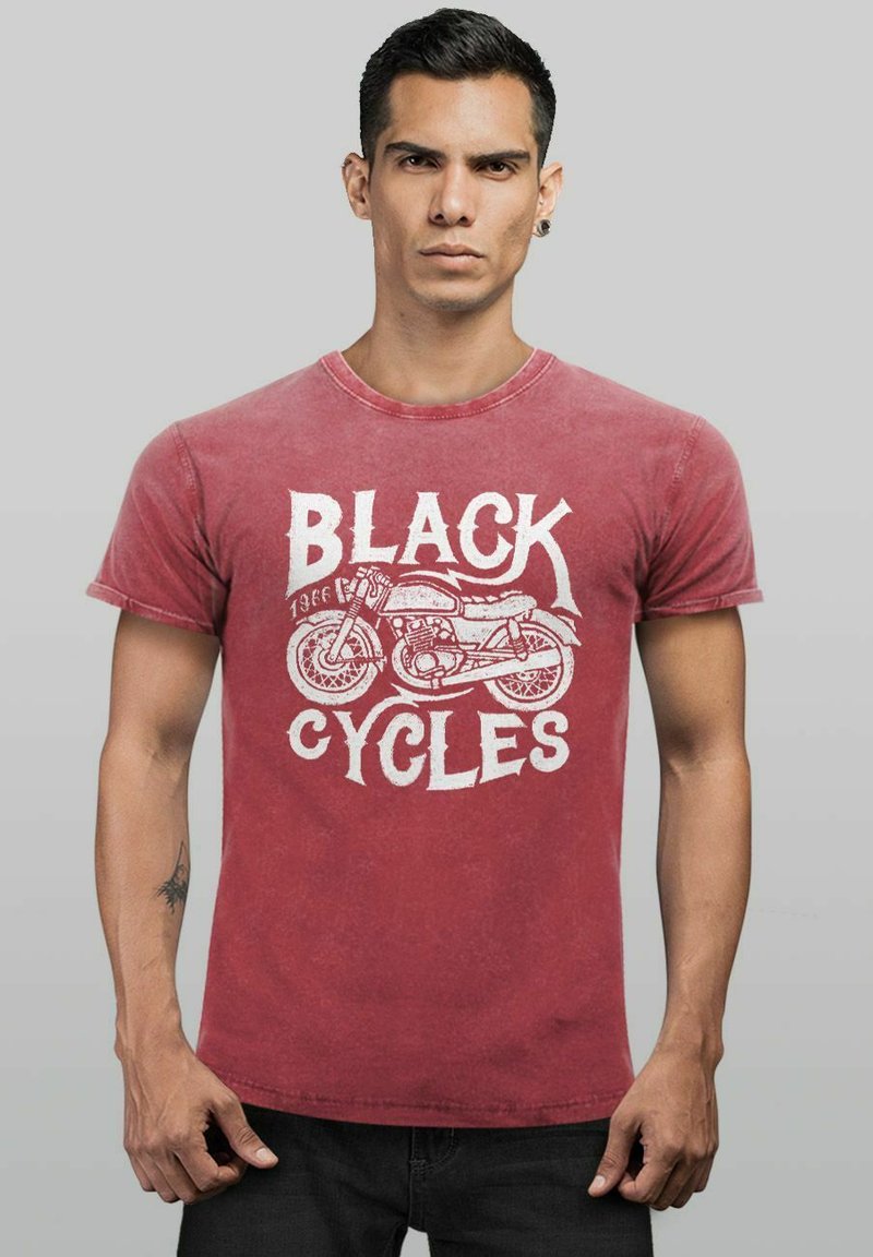 MAKAYA Accesori Moto Vintage - Magliette con Scritte Divertenti - Psycho by Birth Motorcycle T