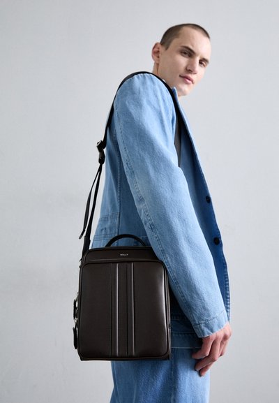 Bally MYTHOS CROSS - Cross body bag - ebano