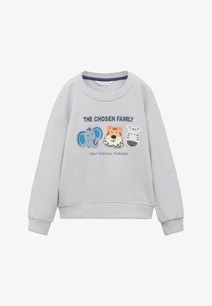 WITH EMBROIDERED ANIMALS - Športni pulover - grey