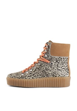 Šněrovací kotníkové boty - off-white