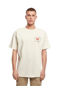 Merchcode HEARTBREAK HEAVY  - T-shirts print - sand