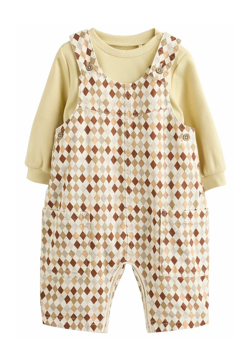 Next REGULAR FIT - SET - Latzhose - mineral harlequin