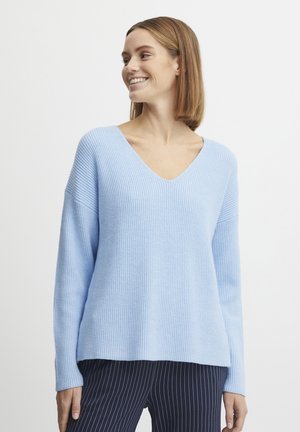 b.young MILO  - Strickpullover - blue bell melange