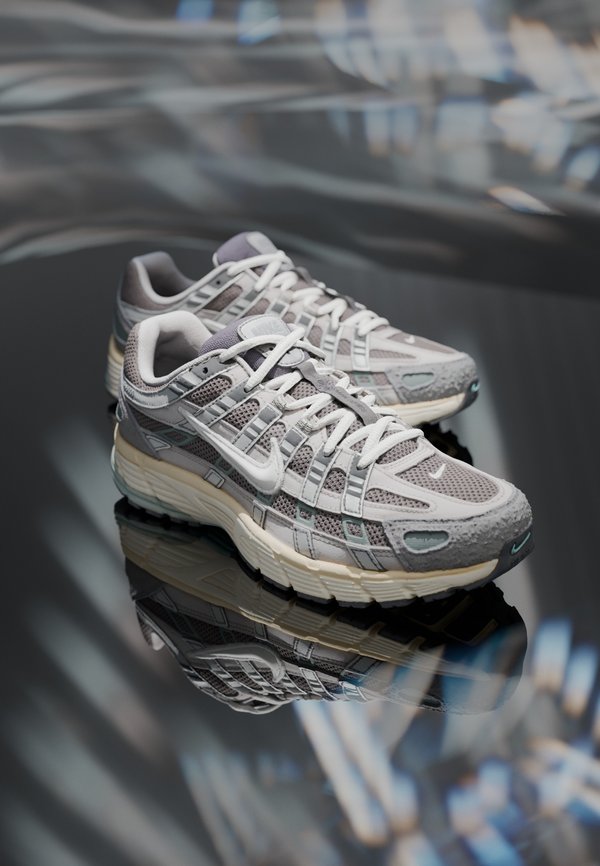 P-6000 UNISEX - Pantofi sport - flat pewter/white/light iron ore/metallic silver/iron grey/light bone