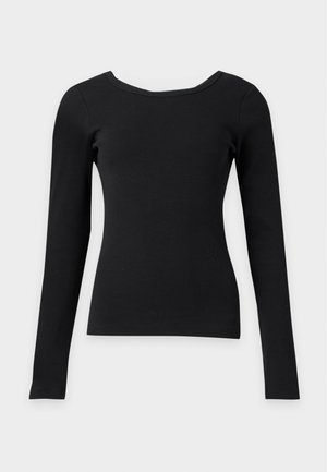 CLOSED, DEEP BACK - Long sleeved top - black