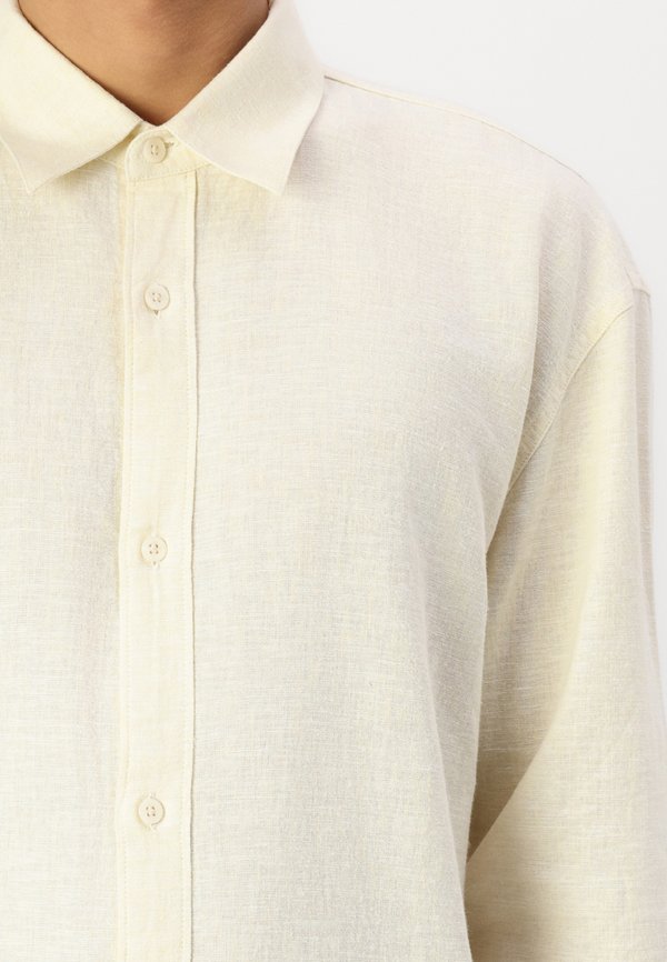 Linen-Blend Button-Through Shirt - Shirt - almond oil3