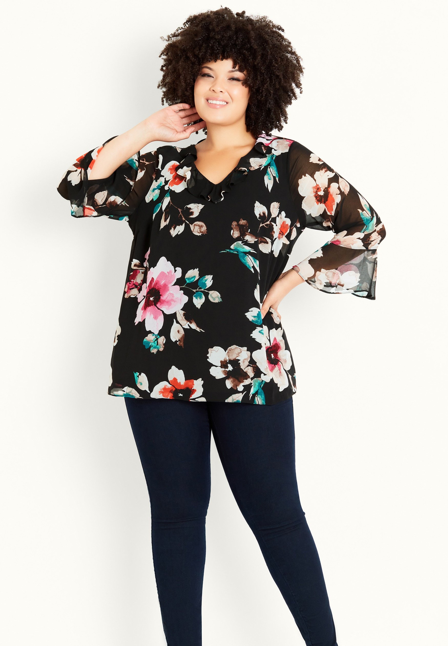 Evans Blouse - print floral/zwart - Zalando.nl