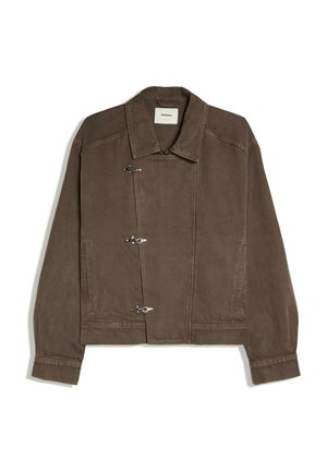 Bershka, WITH CLASP - JACKET - Leichte Jacke - dark brown