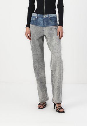 ZAVIER CONTRAST - Straight leg jeans - stonewash/distressed indigo