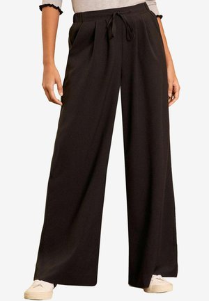 ELASTICATED WAIST WIDE TAILORED  - Trousers - black