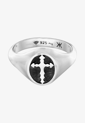 KUZZOI, RELIGION CROSS - Ring - silberfarben