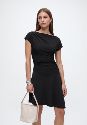 Forever New BEA ASYM HEM MINI DRESS - Jerseyjurk - black