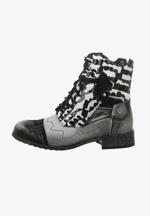 NÜRT - Lace-up ankle boots - czarnobialy