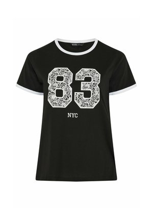 Yours Clothing, PLUS SIZE CASUAL TOPS. - T-shirts print - black