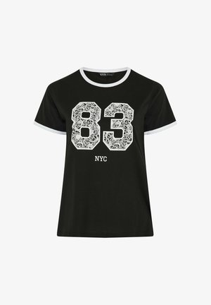Yours Clothing, PLUS SIZE CASUAL TOPS. - T-Shirt print - black