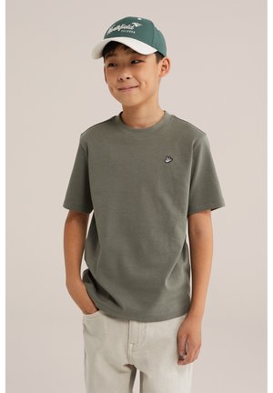 WE Fashion, Osnovna majica kratkih rukava - olive green