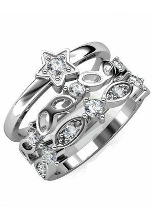 BAGUE SOLAR  - Ring - argenté / cristal