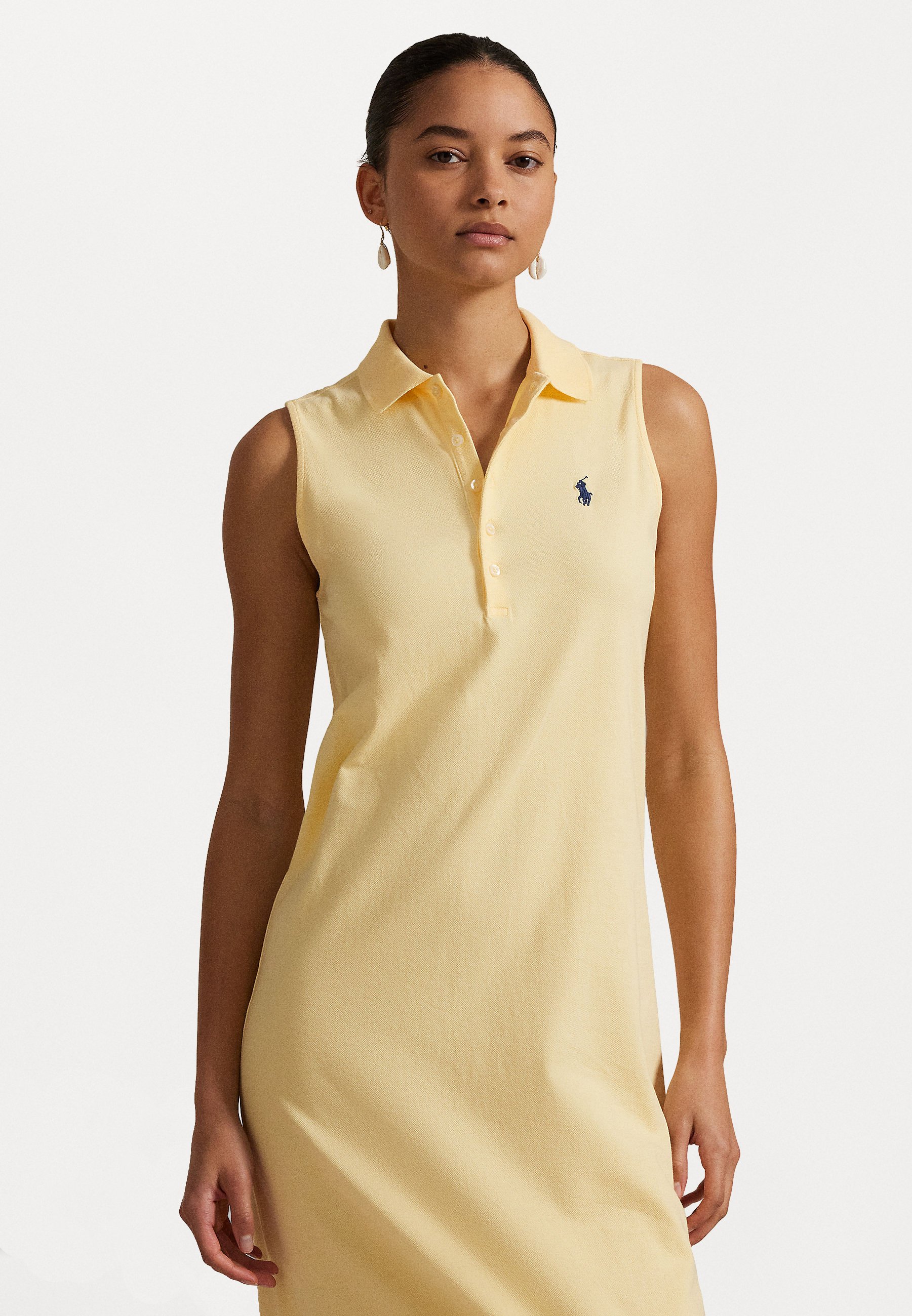 Stretch Cotton Sleeveless Polo Dress - Day dress - Product