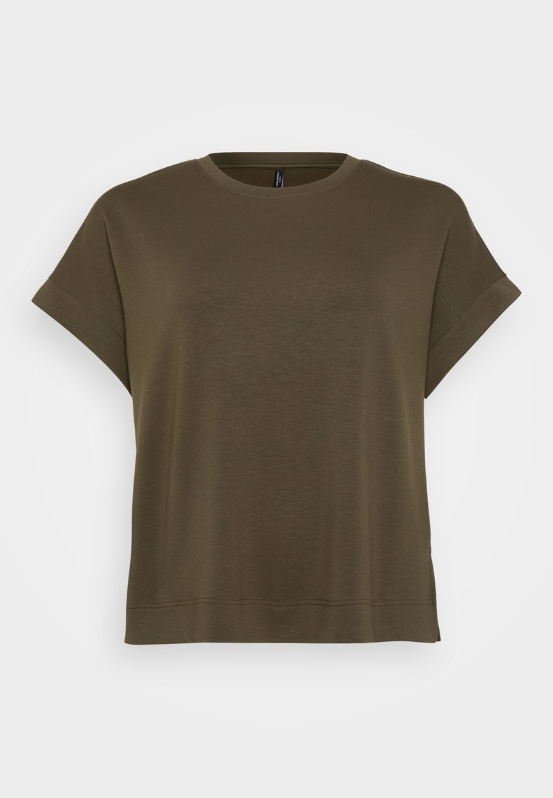 Vero Moda Curve T-shirt basic donkergroen