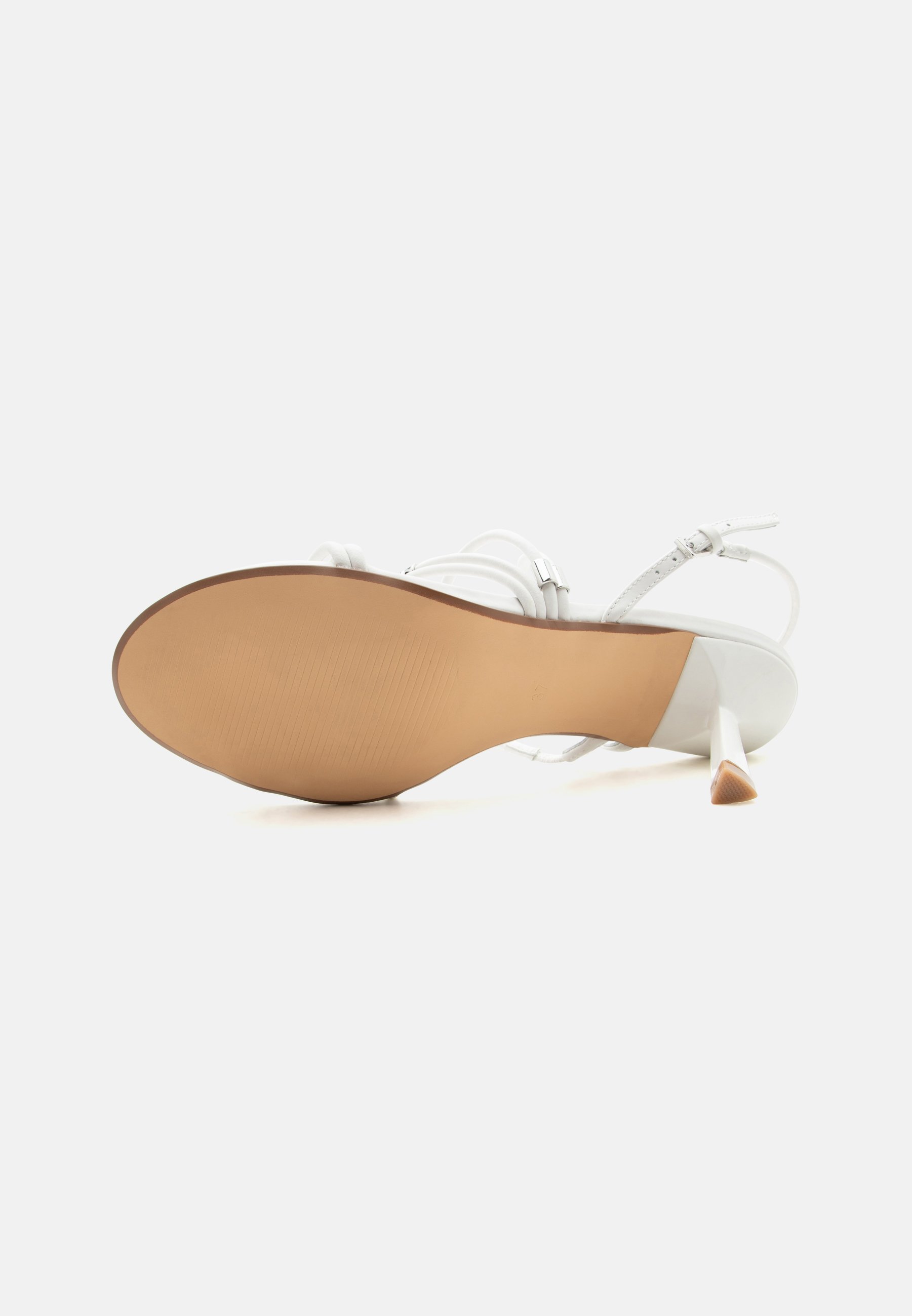 Zign Studio LEATHER - High heeled sandals - white - Zalando.co.uk