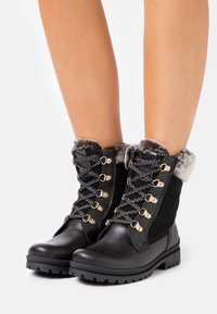Panama Jack TUSCANI - Botins de atacadores - black