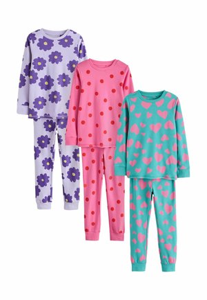 REGULAR FIT - SNUGGLE 3 PACK SET - Pyjama - pink turq stampy print