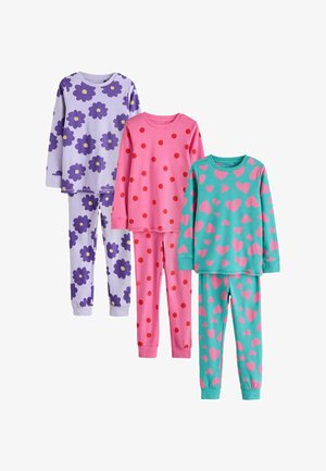 REGULAR FIT - SNUGGLE 3 PACK - Pižamos komplektas - pink turq stampy print