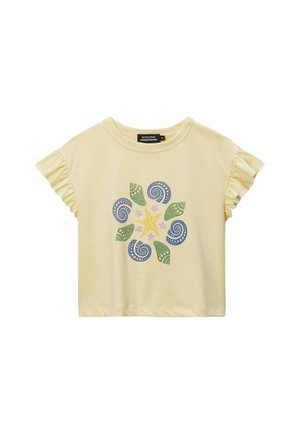 À MANCHES COURTES IMPRIMÉ  - T-shirt imprimé - jaune pastel