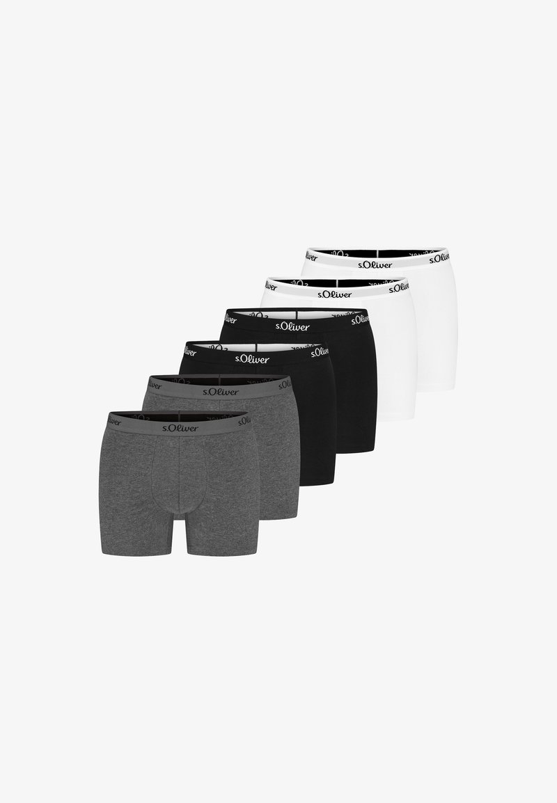 Boxershorts sæt med to grå, to sorte og to hvide par. Lavet af blødt stof med en logobånd. Klassisk design for komfort.