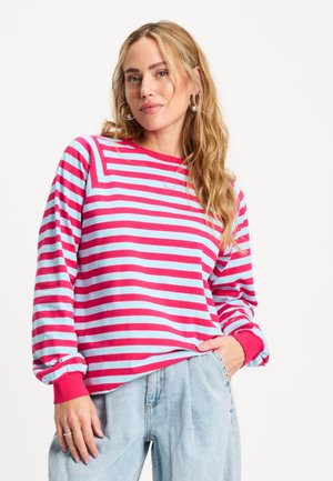 POM Amsterdam, LONGSLEEVE - STRIPED BRIGHT ROSE BLUE - Longsleeve - multi colour