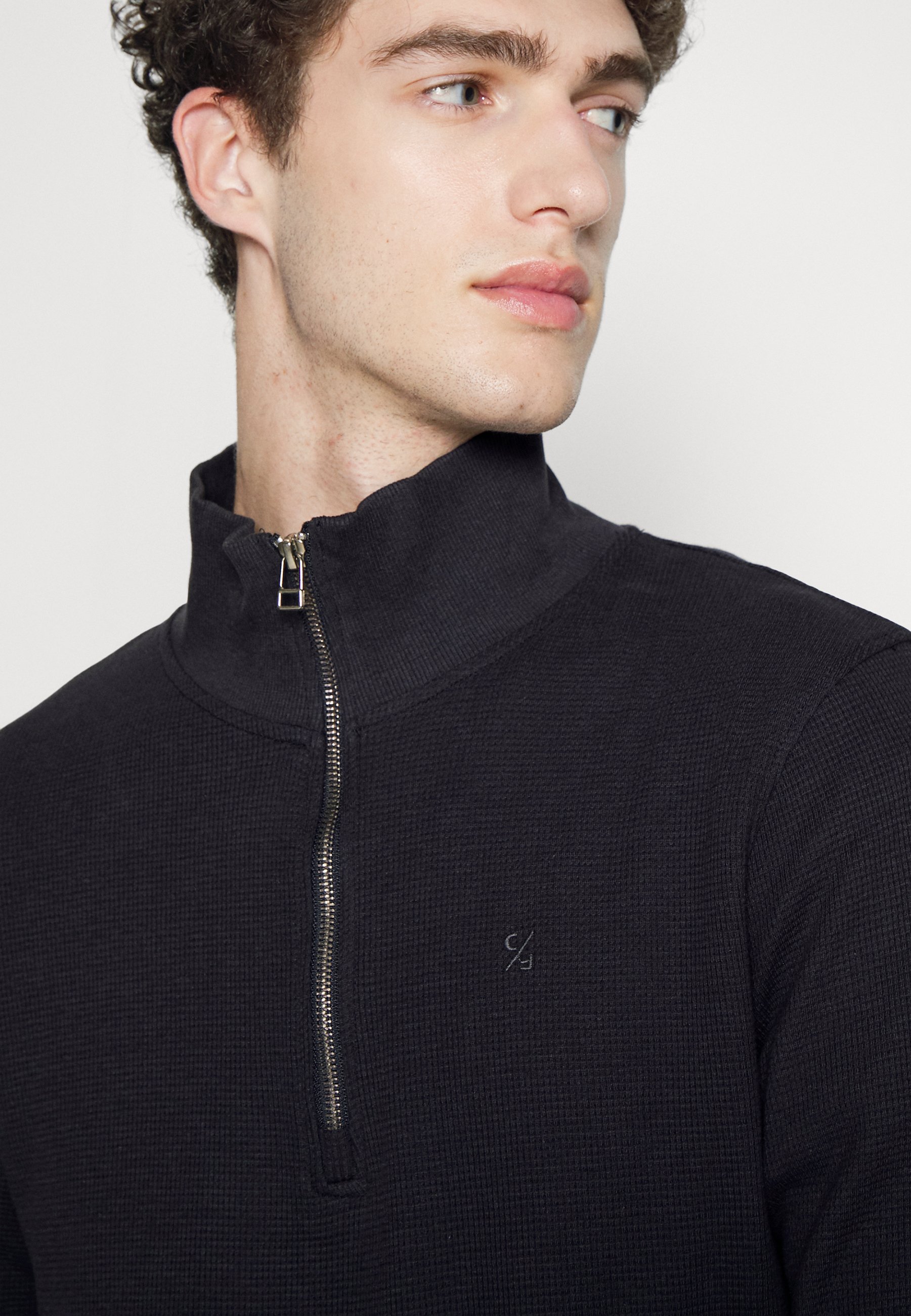 Casual Friday CFSEBASTIAN WAFFLE HALFZIP SWEATSHIR - Sweter