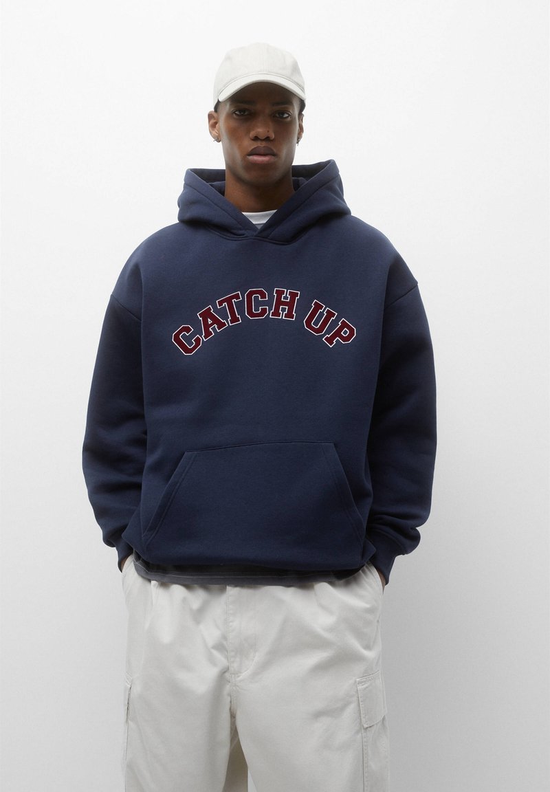 PULL&BEAR VARSITY Hoodie dark blue/donkerblauw Zalando.nl