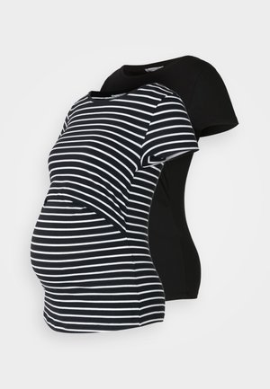 2 PACK - T-shirt print - black/multi-coloured