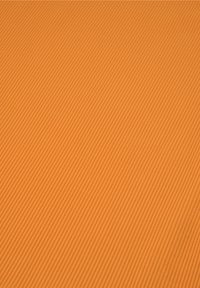 Textured fabric in vibrant orange, featuring fine, vertical ribbing. The surface appears smooth with a uniform color and pattern.