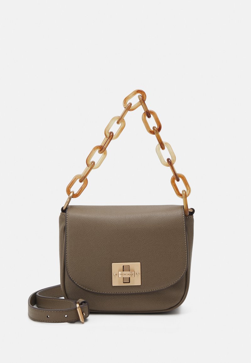 Fleuron Bag Canada Sac Bandouliu00e8re Velours Taupe Fleuron Paris