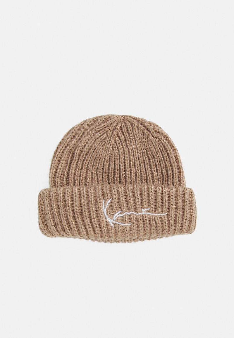 Karl Kani SIGNATURE FISHERMAN BEANIE UNISEX - Kapa - taupe